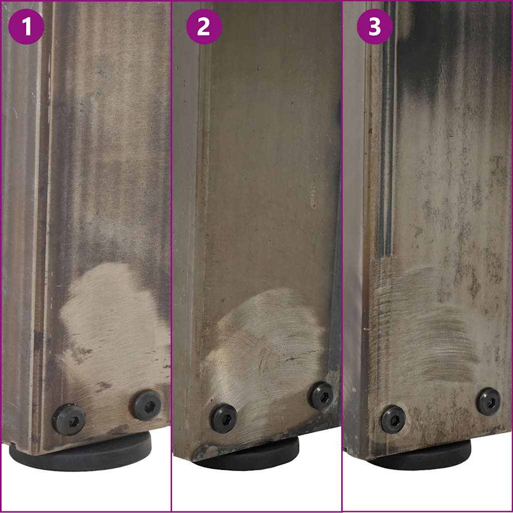 Gambe per Tavolino da Caffè a Forma di V 2 pz Acciaio Naturale 30x(30-31,3) cm Acciaio 4012603