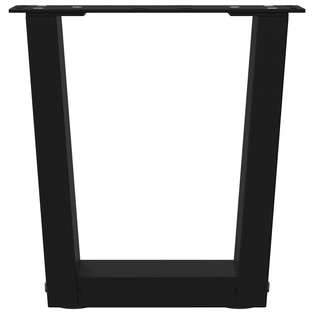 Gambe per Tavolino da Caffè a Forma di V 2 pz Nere 40x(30-31,3) cm Acciaio