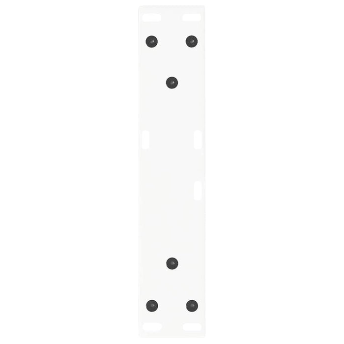 Gambe per Tavolino da Caffè a Forma di V 2 pz Bianche 40x(30-31,3) cm Acciaio