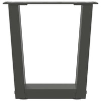 Gambe per Tavolino da Caffè a Forma di V 2 pz Antracite 40x(30-31,3) cm Acciaio