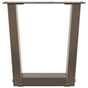 Gambe per Tavolino da Caffè a Forma di V 2 pz Acciaio Naturale 40x(30-31,3) cm Acciaio