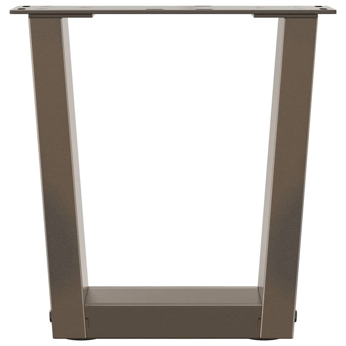 Gambe per Tavolino da Caffè a Forma di V 2 pz Acciaio Naturale 40x(30-31,3) cm Acciaio 4012607