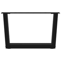 vidaXL Gambe per Tavolino da Caffè a Forma di V 2 pz Nere 50x(30-31,3) cm Acciaio