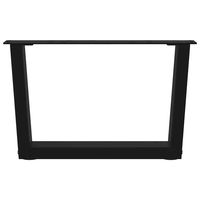 vidaXL Gambe per Tavolino da Caffè a Forma di V 2 pz Nere 50x(30-31,3) cm Acciaio