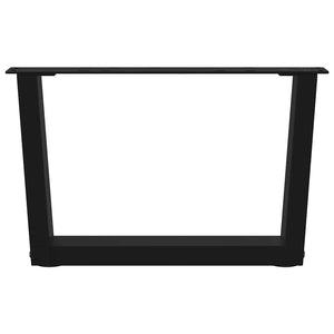 Gambe per Tavolino da Caff¨¨ a Forma di V 2 pz-Set di 2 Gamba per Tavolo Nere 50x(30-31,3) cm Acciaio 610692