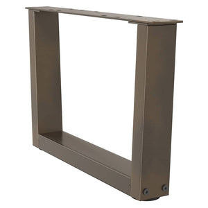 Gambe per Tavolino da Caffè a Forma di V 2 pz Acciaio Naturale 50x(30-31,3) cm Acciaio