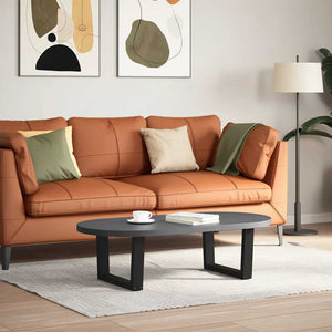 Gambe per Tavolino da Caff¨¨ a Forma di V 2 pz-Set di 2 Gamba per Tavolo Nere 60x(30-31,3) cm Acciaio 633675