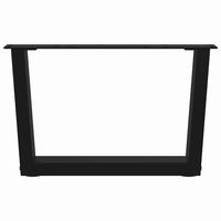 Gambe per Tavolino da Caffè a Forma di V 2 pz Nere 60x(30-31,3) cm Acciaio