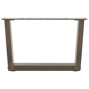 Gambe per Tavolino da Caffè a Forma di V 2 pz Acciaio Naturale 60x(30-31,3) cm Acciaio 4012615