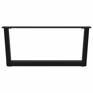 vidaXL Gambe per Tavolino da Caffè a Forma di V 2 pz Nere 70x(30-31,3) cm Acciaio