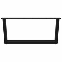 Gambe per Tavolino da Caffè a Forma di V 2 pz Nere 70x(30-31,3) cm Acciaio 4012616