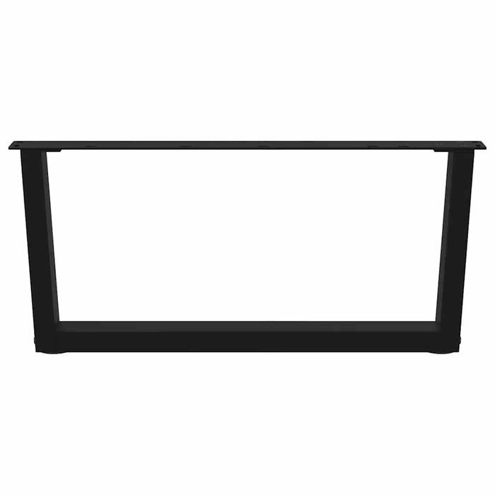 Gambe per Tavolino da Caff¨¨ a Forma di V 2 pz-Set di 2 Gamba per Tavolo Nere 70x(30-31,3) cm Acciaio 109977