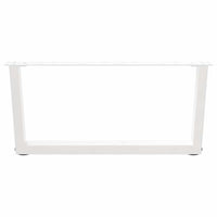 vidaXL Gambe per Tavolino da Caffè a Forma di V 2 pz Bianche 70x(30-31,3) cm Acciaio