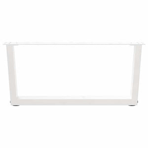 Gambe per Tavolino da Caffè a Forma di V 2 pz Bianche 70x(30-31,3) cm Acciaio 4012617