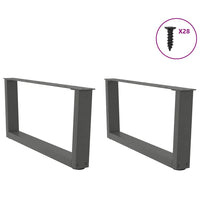 Gambe per Tavolino da Caffè a Forma di V 2 pz Antracite 70x(30-31,3) cm Acciaio