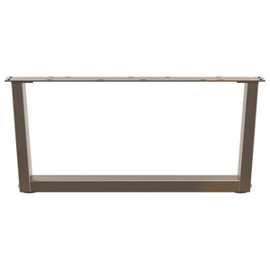 Gambe per Tavolino da Caffè a Forma di V 2 pz Acciaio Naturale 70x(30-31,3) cm Acciaio 4012619