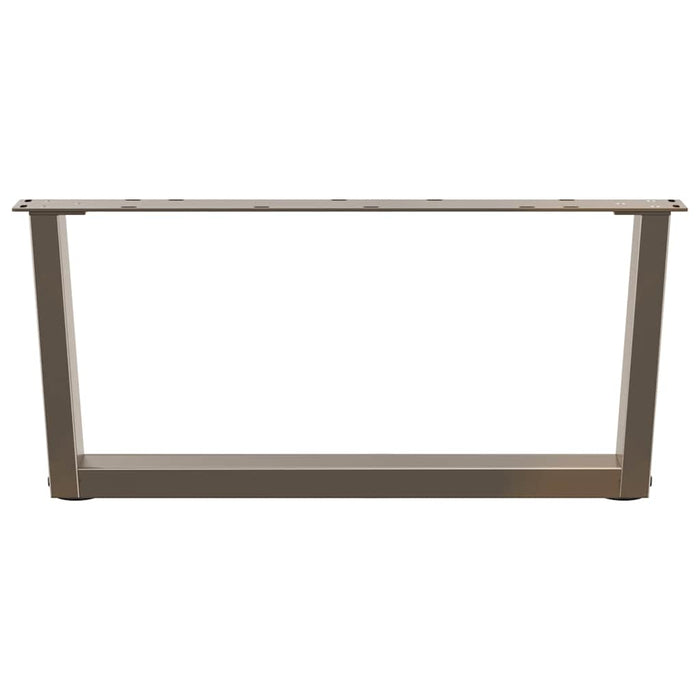 Gambe per Tavolino da Caffè a Forma di V 2 pz Acciaio Naturale 70x(30-31,3) cm Acciaio 4012619