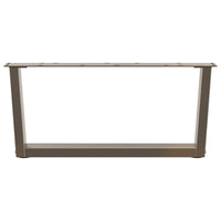 Gambe per Tavolino da Caffè a Forma di V 2 pz Acciaio Naturale 70x(30-31,3) cm Acciaio