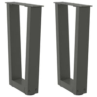 Gambe per Tavolino da Caffè a Forma di V 2 pz Antracite 38x(42-43,3) cm Acciaio