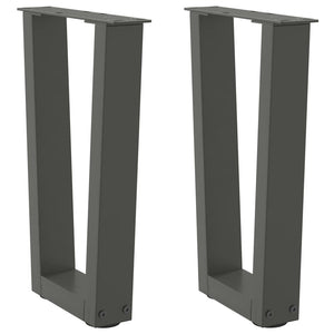 Gambe per Tavolino da Caffè a Forma di V 2 pz Antracite 38x(42-43,3) cm Acciaio