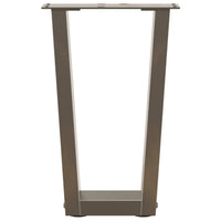 Gambe per Tavolino da Caffè a Forma di V 2 pz Acciaio Naturale 38x(42-43,3) cm Acciaio 4012627
