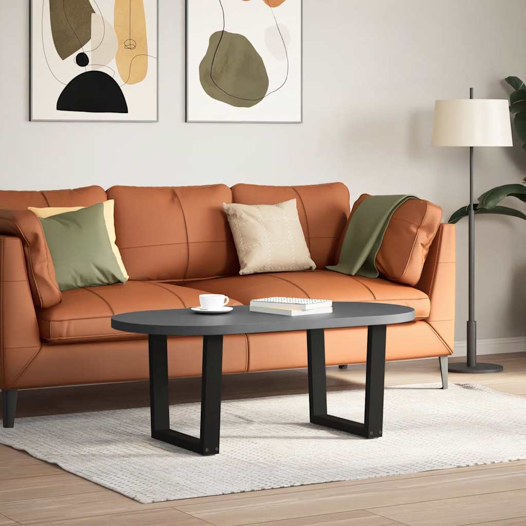 vidaXL Gambe per Tavolino da Caffè a Forma di V 2 pz Nere 50x(42-43,3) cm Acciaio