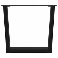 Gambe per Tavolino da Caff¨¨ a Forma di V 2 pz-Set di 2 Gamba per Tavolo Nere 50x(42-43,3) cm Acciaio 383865