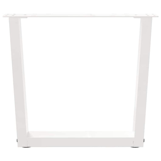 Gambe per Tavolino da Caffè a Forma di V 2 pz Bianche 50x(42-43,3) cm Acciaio 4012629