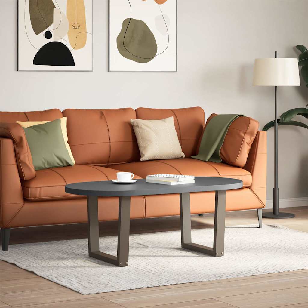 Gambe per Tavolino da Caffè a Forma di V 2 pz Acciaio Naturale 50x(42-43,3) cm Acciaio