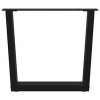 Gambe per Tavolino da Caffè a Forma di V 2 pz Nere 60x(42-43,3) cm Acciaio