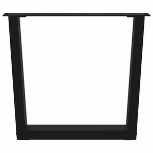 Gambe per Tavolino da Caffè a Forma di V 2 pz Nere 60x(42-43,3) cm Acciaio