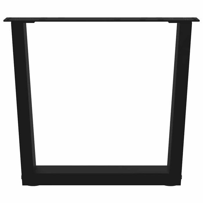Gambe per Tavolino da Caffè a Forma di V 2 pz Nere 60x(42-43,3) cm Acciaio