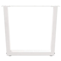 Gambe per Tavolino da Caffè a Forma di V 2 pz Bianche 60x(42-43,3) cm Acciaio