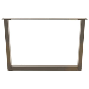 Gambe per Tavolino da Caffè a Forma di V 2 pz Acciaio Naturale 70x(42-43,3) cm Acciaio 4012639