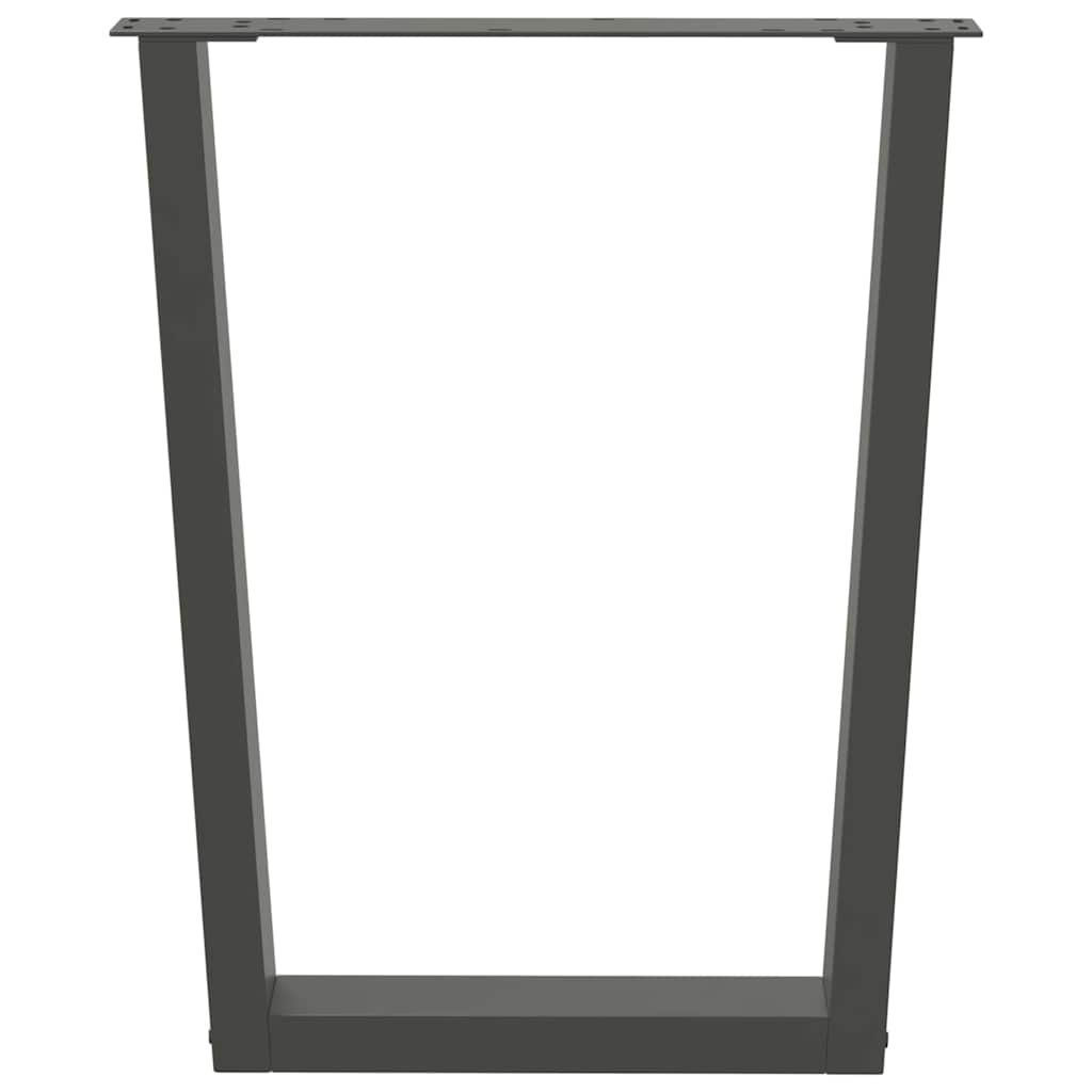 vidaXL Gambe per tavolo da pranzo a forma di V 2 pz Antracite 60x(72-73,3) cm Acciaio