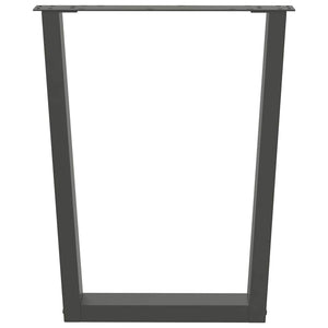 vidaXL Gambe per tavolo da pranzo a forma di V 2 pz Antracite 60x(72-73,3) cm Acciaio