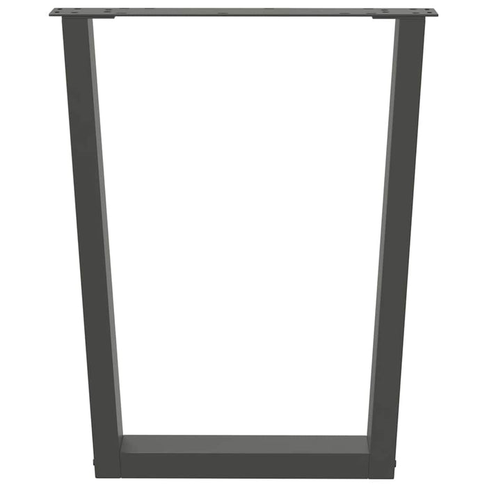 vidaXL Gambe per tavolo da pranzo a forma di V 2 pz Antracite 60x(72-73,3) cm Acciaio