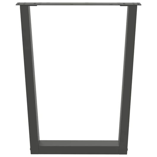 Gambe per tavolo da pranzo a forma di V 2 pz Antracite 60x(72-73,3) cm Acciaio 4012642
