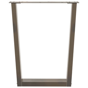 vidaXL Gambe per tavolo da pranzo a forma di V 2 pz in acciaio naturale 60x(72-73,3) cm