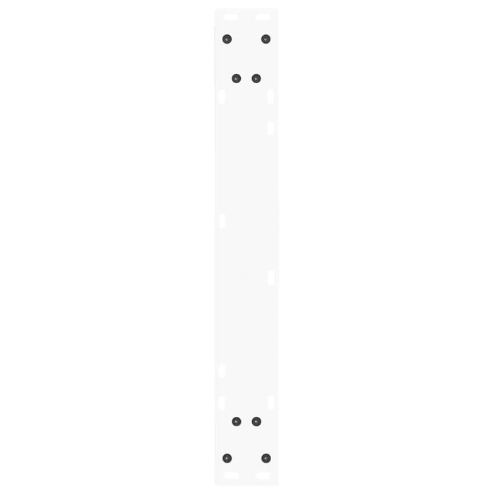 Gambe per tavolo da pranzo a forma di V 2 pz bianche 70x(72-73,3) cm in acciaio 4012645