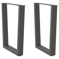 Gambe per tavolo da pranzo a forma di V 2 pz Antracite 70x(72-73,3) cm Acciaio
