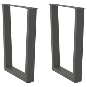 Gambe per tavolo da pranzo a forma di V 2 pz Antracite 70x(72-73,3) cm Acciaio