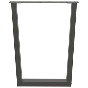Gambe per tavolo da pranzo a forma di V 2 pz Antracite 70x(72-73,3) cm Acciaio 4012646