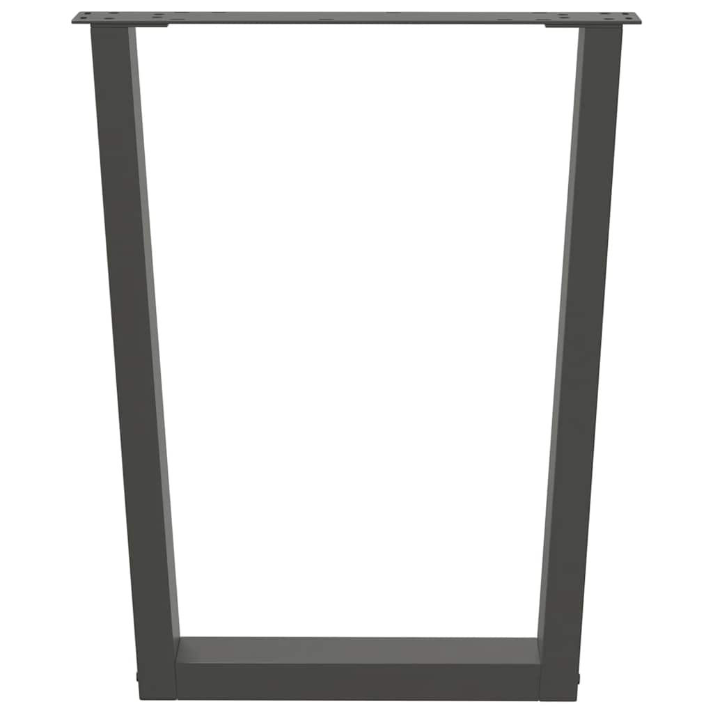 Gambe per tavolo da pranzo a forma di V 2 pz Antracite 70x(72-73,3) cm Acciaio