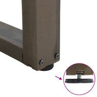 Gambe per tavolo da pranzo a forma di V 2 pz in acciaio naturale 70x(72-73,3) cm