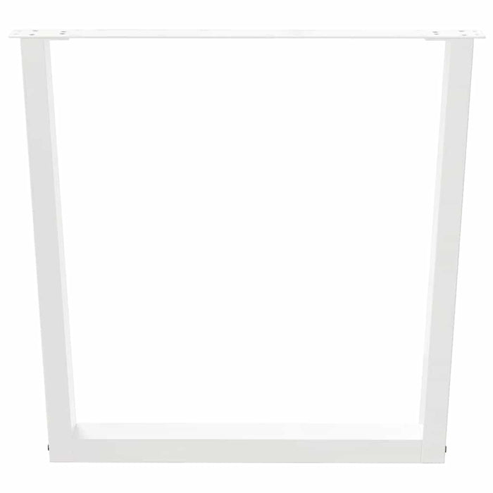 vidaXL Gambe per tavolo da pranzo a forma di V 2 pz bianche 80x(72-73,3) cm in acciaio