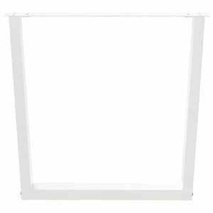 Gambe per tavolo da pranzo a forma di V 2 pz bianche 80x(72-73,3) cm in acciaio 4012649