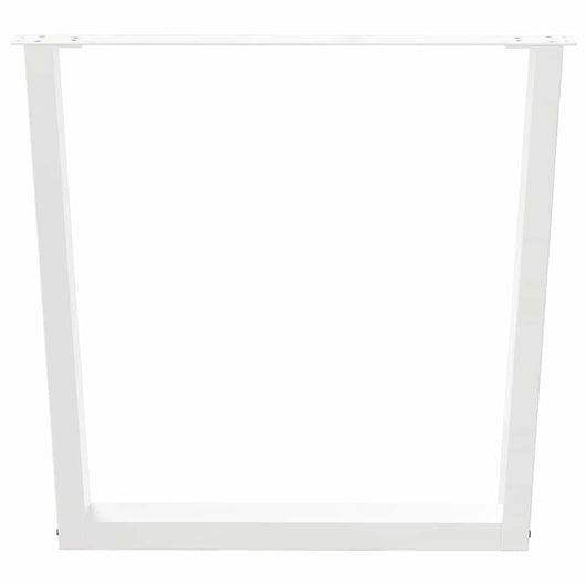 Gambe per tavolo da pranzo a forma di V 2 pz bianche 80x(72-73,3) cm in acciaio 4012649