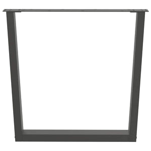 Gambe per tavolo da pranzo a forma di V 2 pz Antracite 80x(72-73,3) cm Acciaio 4012650
