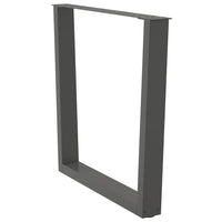 Gambe per tavolo da pranzo a forma di V 2 pz Antracite 80x(72-73,3) cm Acciaio 4012650